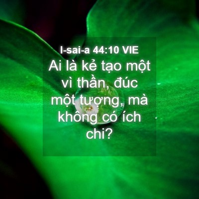 Picture 04 - I-sai-a 44:10 VIE - Ai là kẻ tạo một vì thần, đúc một - Bible Verse Picture