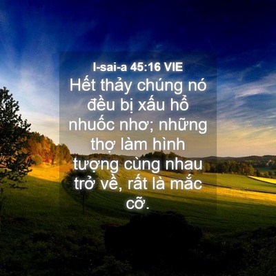 Picture 04 - I-sai-a 45:16 VIE - Hết thảy chúng nó đều bị xấu hổ - Bible Verse Picture