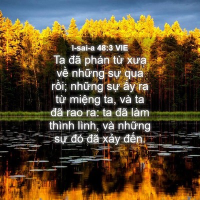 Picture 04 - I-sai-a 48:3 VIE - Ta đã phán từ xưa về những sự qua - Bible Verse Picture