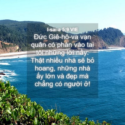 Picture 04 - I-sai-a 5:9 VIE - Đức Giê-hô-va vạn quân có phán vào tai - Bible Verse Picture