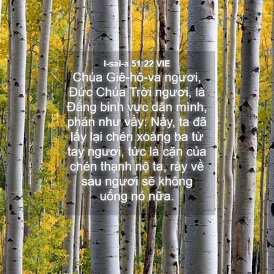 Picture 04 - I-sai-a 51:22 VIE - Chúa Giê-hô-va ngươi, Đức Chúa Trời - Bible Verse Picture