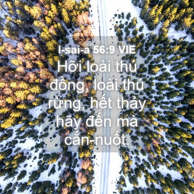 Picture 04 - I-sai-a 56:9 VIE - Hỡi loài thú đồng, loài thú rừng, - Bible Verse Picture