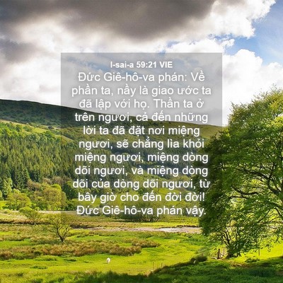 Picture 04 - I-sai-a 59:21 VIE - Đức Giê-hô-va phán: Về phần ta, nầy - Bible Verse Picture