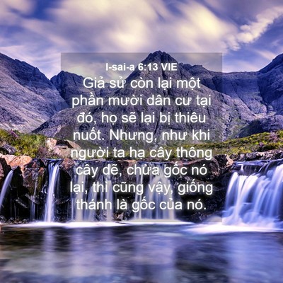 Picture 04 - I-sai-a 6:13 VIE - Giả sử còn lại một phần mười dân - Bible Verse Picture