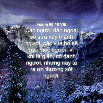 Picture 04 - I-sai-a 60:10 VIE - Các người dân ngoại sẽ sửa xây thành - Bible Verse Picture