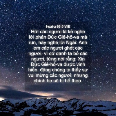 Picture 04 - I-sai-a 66:5 VIE - Hỡi các ngươi là kẻ nghe lời phán - Bible Verse Picture