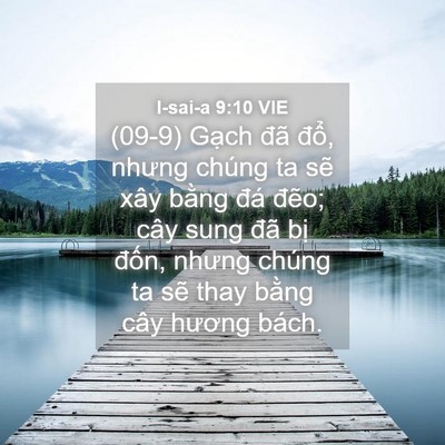 Picture 04 - I-sai-a 9:10 VIE - (09-9) Gạch đã đổ, nhưng chúng ta sẽ - Bible Verse Picture