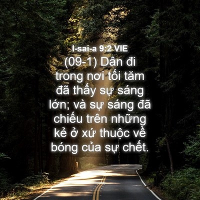 Picture 04 - I-sai-a 9:2 VIE - (09-1) Dân đi trong nơi tối tăm đã thấy - Bible Verse Picture