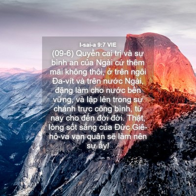 Picture 04 - I-sai-a 9:7 VIE - (09-6) Quyền cai trị và sự bình an của - Bible Verse Picture