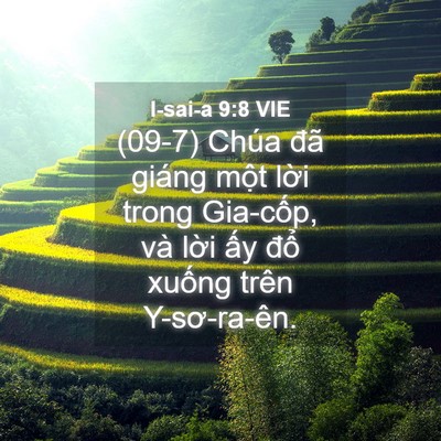 Picture 04 - I-sai-a 9:8 VIE - (09-7) Chúa đã giáng một lời trong - Bible Verse Picture