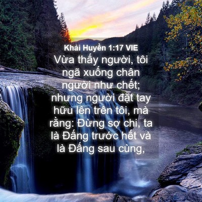 Picture 04 - Khải Huyền 1:17 VIE - Vừa thấy người, tôi ngã xuống chân - Bible Verse Picture