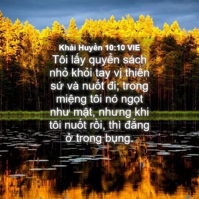 Picture 04 - Khải Huyền 10:10 VIE - Tôi lấy quyển sách nhỏ khỏi tay vị - Bible Verse Picture