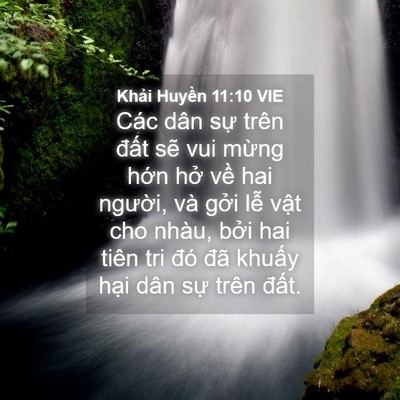 Picture 04 - Khải Huyền 11:10 VIE - Các dân sự trên đất sẽ vui mừng hớn - Bible Verse Picture