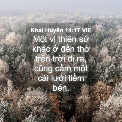 Picture 04 - Khải Huyền 14:17 VIE - Một vị thiên sứ khác ở đền thờ - Bible Verse Picture