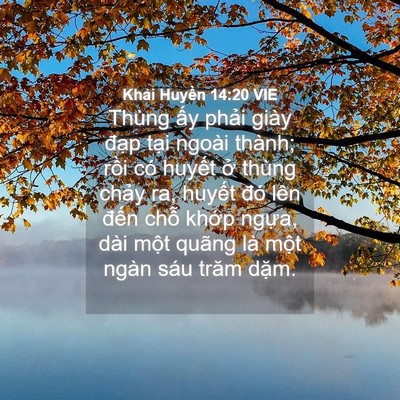 Picture 04 - Khải Huyền 14:20 VIE - Thùng ấy phải giày đạp tại ngoài - Bible Verse Picture