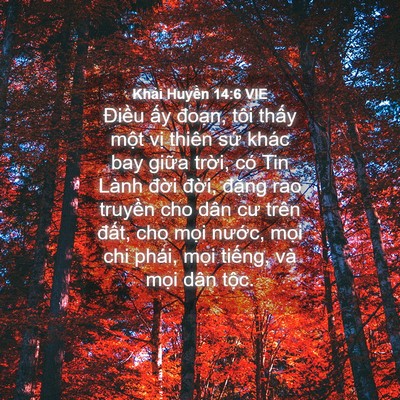 Picture 04 - Khải Huyền 14:6 VIE - Điều ấy đoạn, tôi thấy một vị - Bible Verse Picture