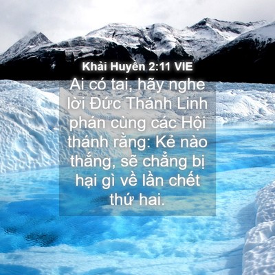 Picture 04 - Khải Huyền 2:11 VIE - Ai có tai, hãy nghe lời Đức Thánh Linh - Bible Verse Picture