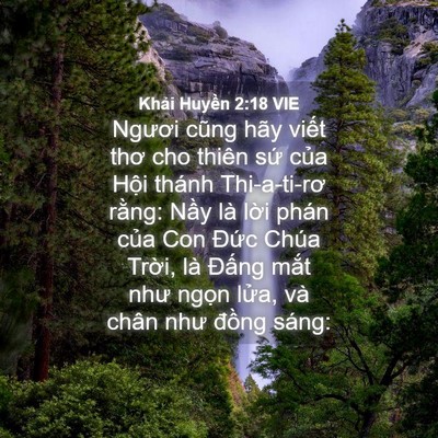 Picture 04 - Khải Huyền 2:18 VIE - Ngươi cũng hãy viết thơ cho thiên sứ - Bible Verse Picture