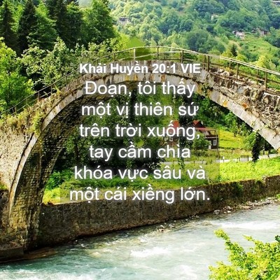 Picture 04 - Khải Huyền 20:1 VIE - Đoạn, tôi thấy một vị thiên sứ trên - Bible Verse Picture