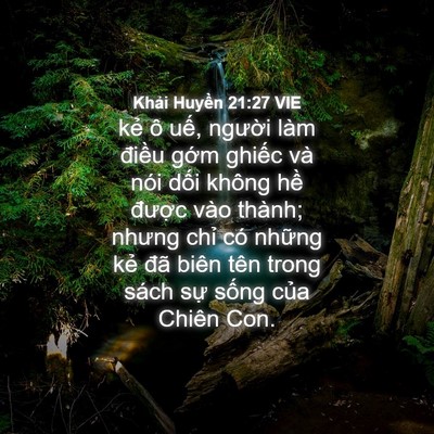Picture 04 - Khải Huyền 21:27 VIE - kẻ ô uế, người làm điều gớm ghiếc - Bible Verse Picture