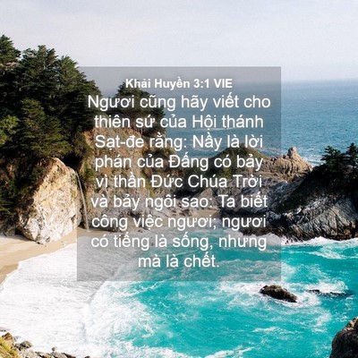 Picture 04 - Khải Huyền 3:1 VIE - Ngươi cũng hãy viết cho thiên sứ của - Bible Verse Picture