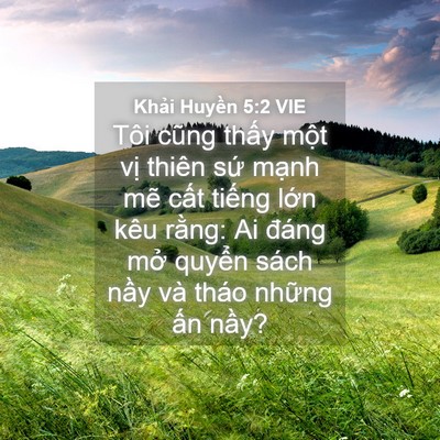 Picture 04 - Khải Huyền 5:2 VIE - Tôi cũng thấy một vị thiên sứ mạnh - Bible Verse Picture