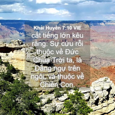 Picture 04 - Khải Huyền 7:10 VIE - cất tiếng lớn kêu rằng: Sự cứu rỗi - Bible Verse Picture