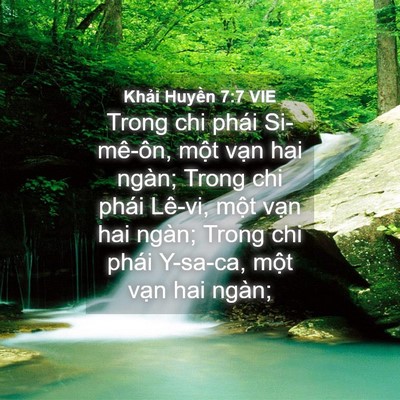 Picture 04 - Khải Huyền 7:7 VIE - Trong chi phái Si-mê-ôn, một vạn hai - Bible Verse Picture