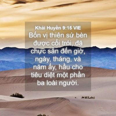 Picture 04 - Khải Huyền 9:15 VIE - Bốn vị thiên sứ bèn được cổi trói, - Bible Verse Picture