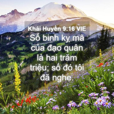 Picture 04 - Khải Huyền 9:16 VIE - Số binh kỵ mã của đạo quân là hai - Bible Verse Picture