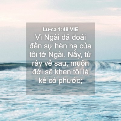 Picture 04 - Lu-ca 1:48 VIE - Vì Ngài đã đoái đến sự hèn hạ của - Bible Verse Picture