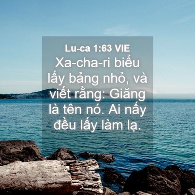 Picture 04 - Lu-ca 1:63 VIE - Xa-cha-ri biểu lấy bảng nhỏ, và viết - Bible Verse Picture
