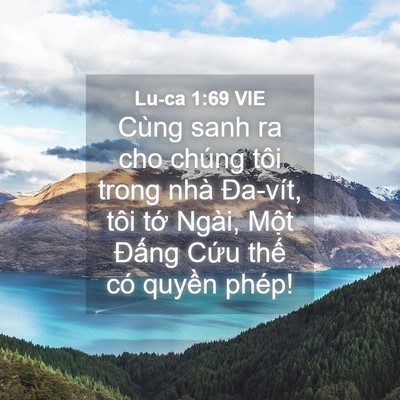 Picture 04 - Lu-ca 1:69 VIE - Cùng sanh ra cho chúng tôi trong nhà - Bible Verse Picture