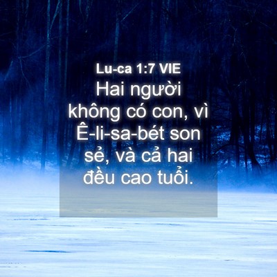 Picture 04 - Lu-ca 1:7 VIE - Hai người không có con, vì Ê-li-sa-bét - Bible Verse Picture