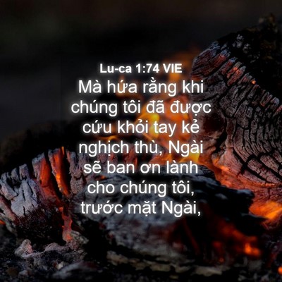 Picture 04 - Lu-ca 1:74 VIE - Mà hứa rằng khi chúng tôi đã được - Bible Verse Picture