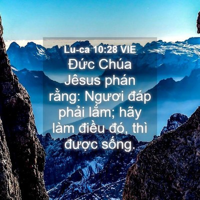 Picture 04 - Lu-ca 10:28 VIE - Đức Chúa Jêsus phán rằng: Ngươi đáp - Bible Verse Picture