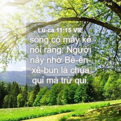 Picture 04 - Lu-ca 11:15 VIE - song có mấy kẻ nói rằng: Người nầy - Bible Verse Picture
