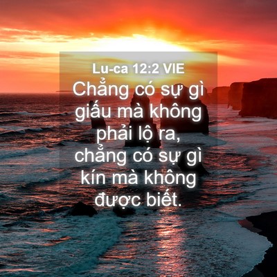 Picture 04 - Lu-ca 12:2 VIE - Chẳng có sự gì giấu mà không phải - Bible Verse Picture