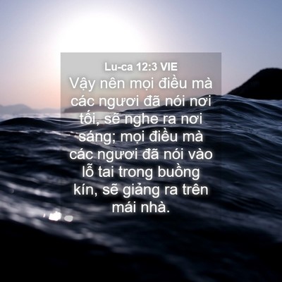 Picture 04 - Lu-ca 12:3 VIE - Vậy nên mọi điều mà các ngươi đã - Bible Verse Picture