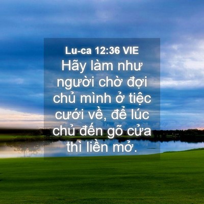 Picture 04 - Lu-ca 12:36 VIE - Hãy làm như người chờ đợi chủ mình - Bible Verse Picture