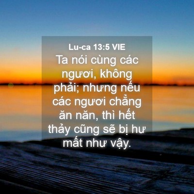 Picture 04 - Lu-ca 13:5 VIE - Ta nói cùng các ngươi, không phải; nhưng - Bible Verse Picture