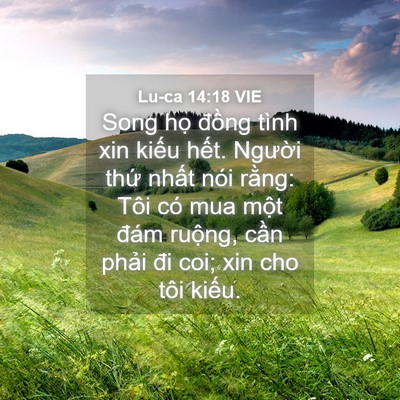 Picture 04 - Lu-ca 14:18 VIE - Song họ đồng tình xin kiếu hết. - Bible Verse Picture