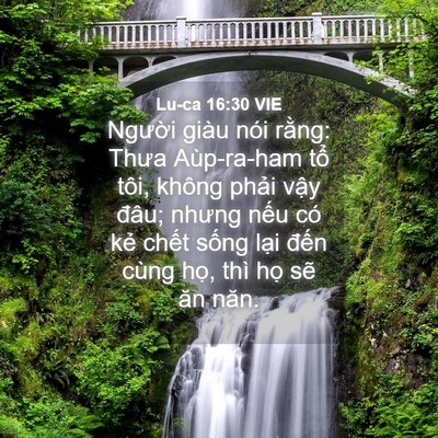 Picture 04 - Lu-ca 16:30 VIE - Người giàu nói rằng: Thưa Aùp-ra-ham - Bible Verse Picture