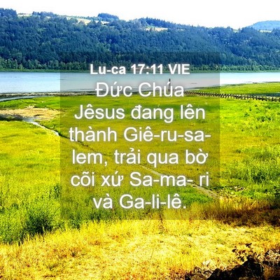 Picture 04 - Lu-ca 17:11 VIE - Đức Chúa Jêsus đang lên thành - Bible Verse Picture