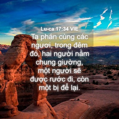 Picture 04 - Lu-ca 17:34 VIE - Ta phán cùng các ngươi, trong đêm đó, - Bible Verse Picture