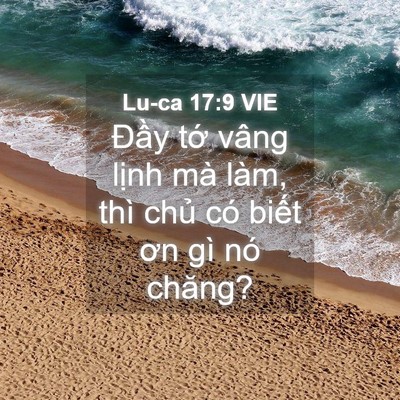 Picture 04 - Lu-ca 17:9 VIE - Đầy tớ vâng lịnh mà làm, thì chủ có - Bible Verse Picture