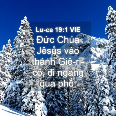 Picture 04 - Lu-ca 19:1 VIE - Đức Chúa Jêsus vào thành Giê-ri-cô, đi - Bible Verse Picture