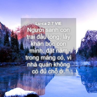 Picture 04 - Lu-ca 2:7 VIE - Người sanh con trai đầu lòng, lấy khăn - Bible Verse Picture