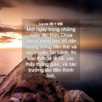 Picture 04 - Lu-ca 20:1 VIE - Một ngày trong những ngày đó, Đức - Bible Verse Picture