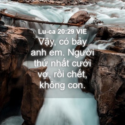 Picture 04 - Lu-ca 20:29 VIE - Vậy, có bảy anh em. Người thứ nhất - Bible Verse Picture